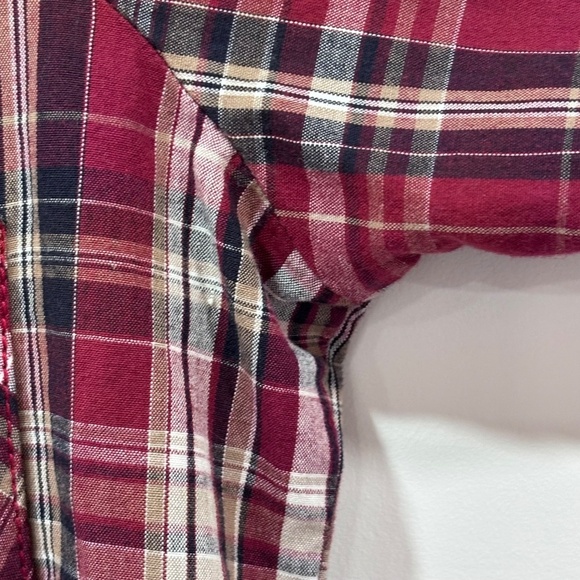Lady Dutch NWT snap closure plaid fitted shirt with pocket embellishments sz XL - Picture 7 of 16